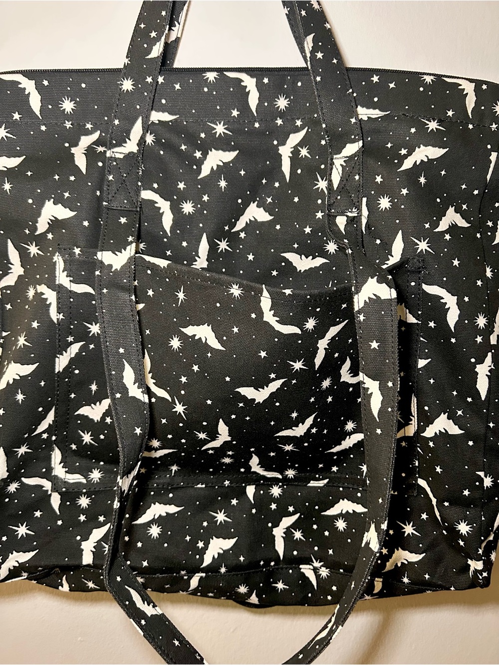 Torrid Black Denim Halloween Bat Tote Bag NWT - Picture 8 of 13